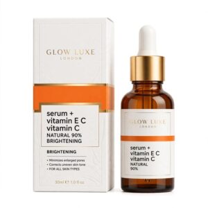 Custom Printed Vitamin C Serum Boxes with logo for UK skincare brands