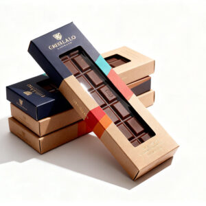 Luxury Dubai Chocolate Bar Boxes with gold foil logo