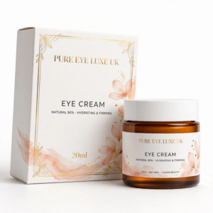 Premium bespoke eye cream boxes with logo in pastel colour